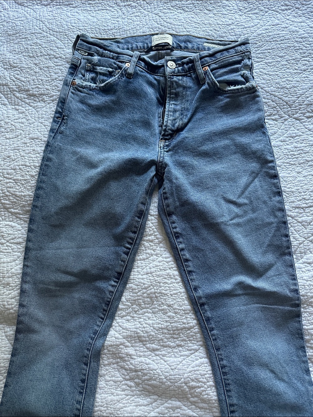 Citizens Of Humanity Slim Straight Blue Jeans